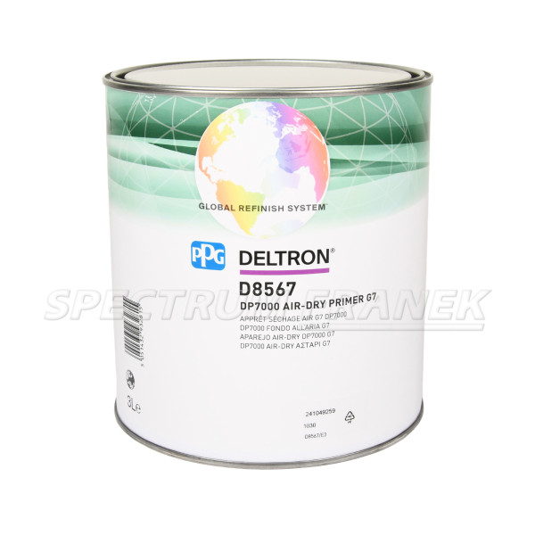 D8567, PPG Deltron Air-Dry Primer DP7000, 2K plnič, tmavě šedý G7, 3 l